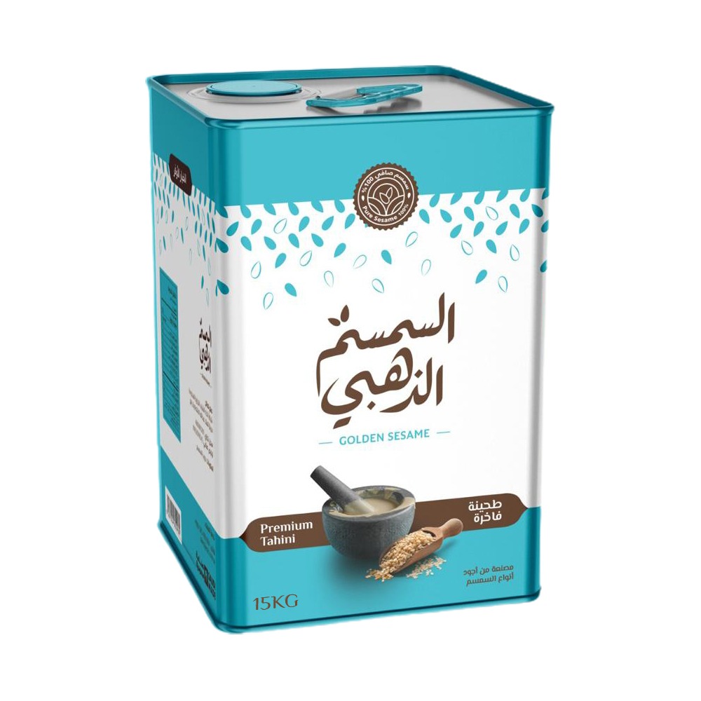 [4320] طحينة السمسم الذهبي فاخرة تنك 14  كجم صافي