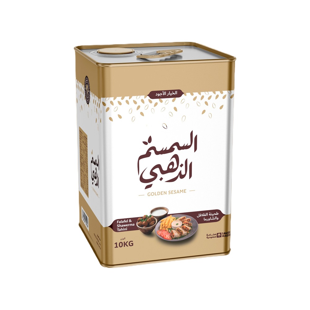 خلطة طحينة السمسم الذهبي فلافل وشاورما تنك 9.25 كجم صافي 
