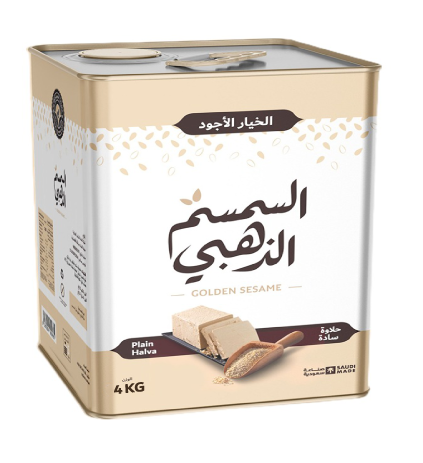 [4353] حلاوة السمسم الذهبي - تنك 3.55  كجم صافي