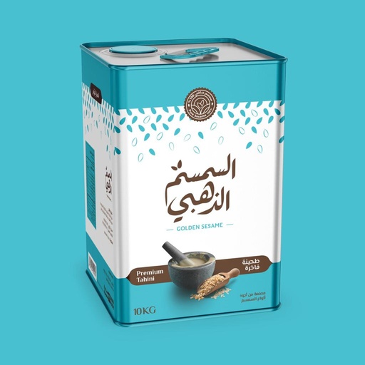 [4318] طحينة السمسم الذهبي فاخرة تنك 7 كجم صافي